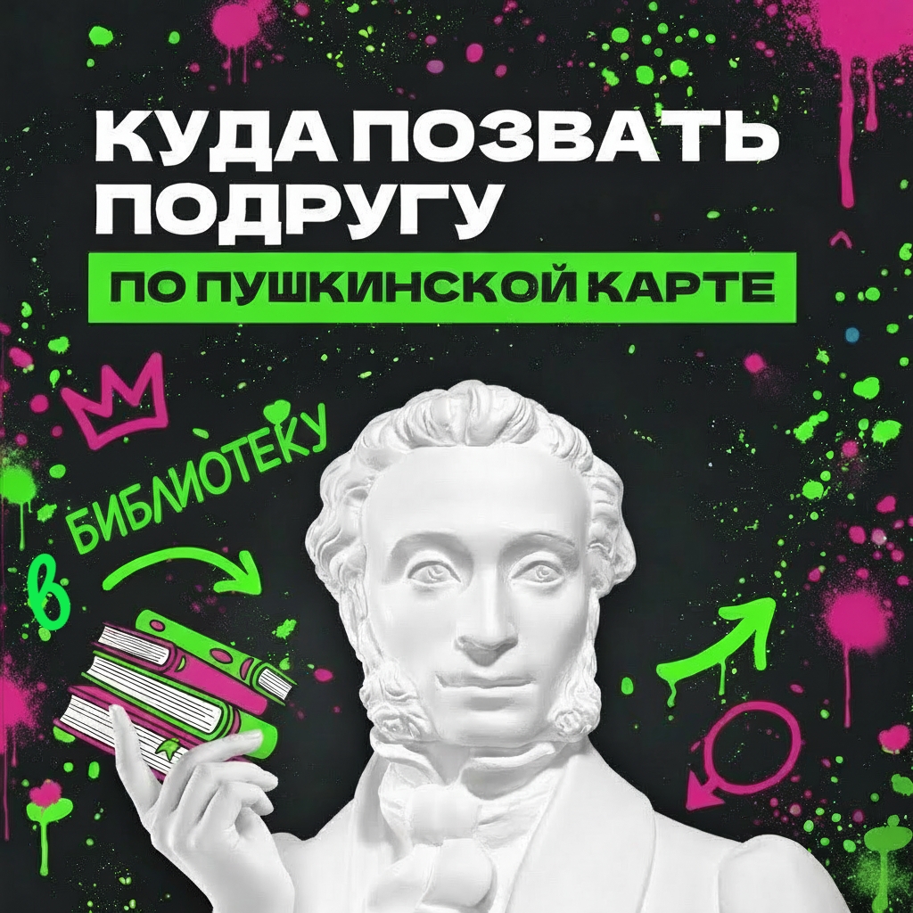 КУДА ПОЗВАТЬ ПОДРУГУ ПО ПУШКИНСКОЙ КАРТЕ?